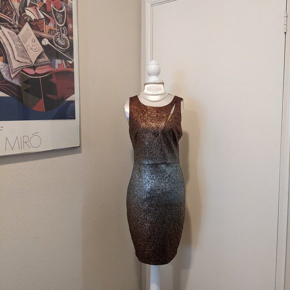 Guess Dresses & Skirts - Guess copper & silver ombre dress -  size 6